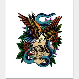 Eagel, Skull and Snake Posters and Art